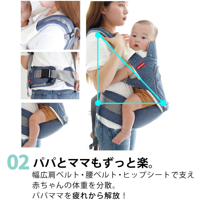 ミキハウス×ポグネー 抱っこ紐 ベビーキャリア