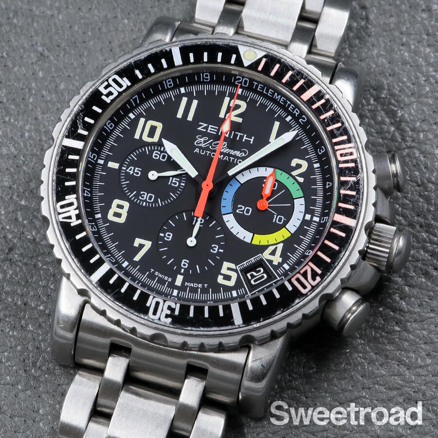 ゼニス レインボーフライバック Ref.02.0480.405 エルプリメロ w-28389