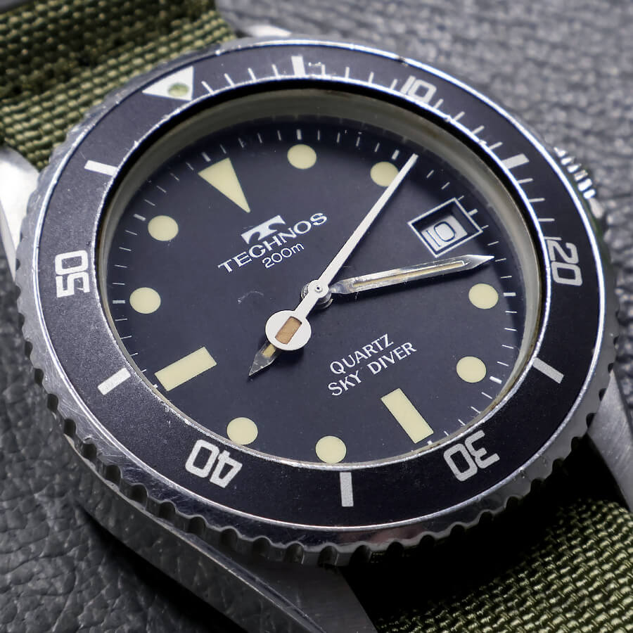 テクノス スカイダイバー クォーツ Ref.738.1002.4 1970年代