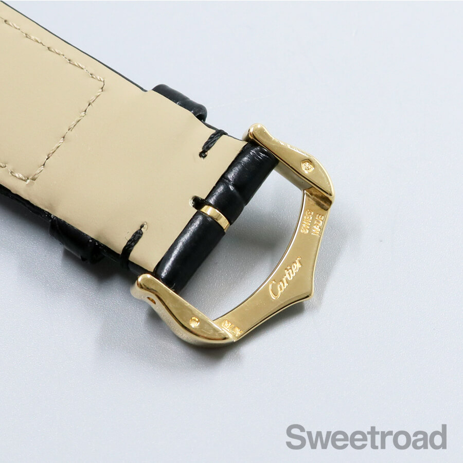 CartierタンクルイカルティエLMサイズCVD レザーベルト ブラウン