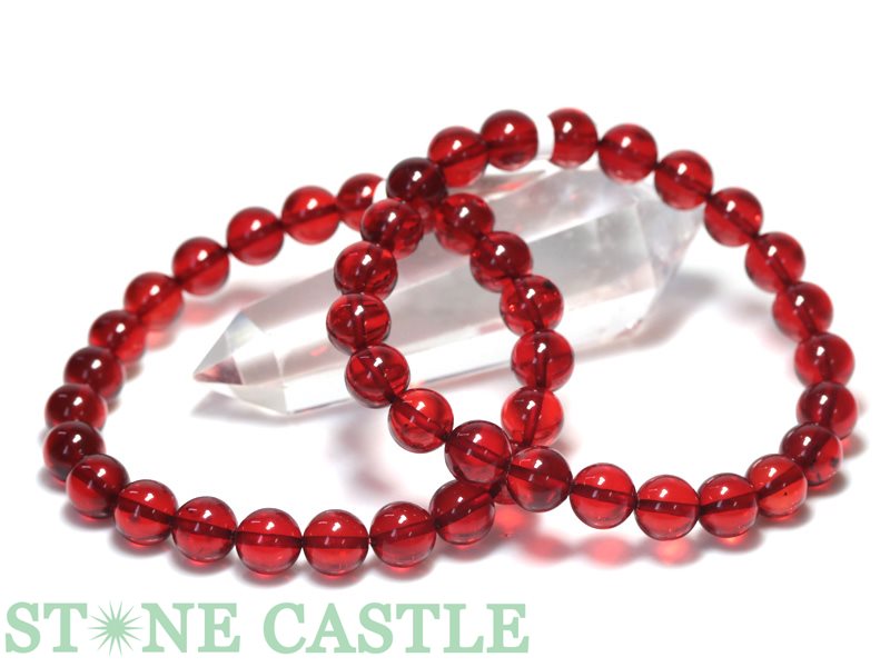 ☆高品質☆【ブレスレット】ルビーレッドアンバー (琥珀) (ポーランド