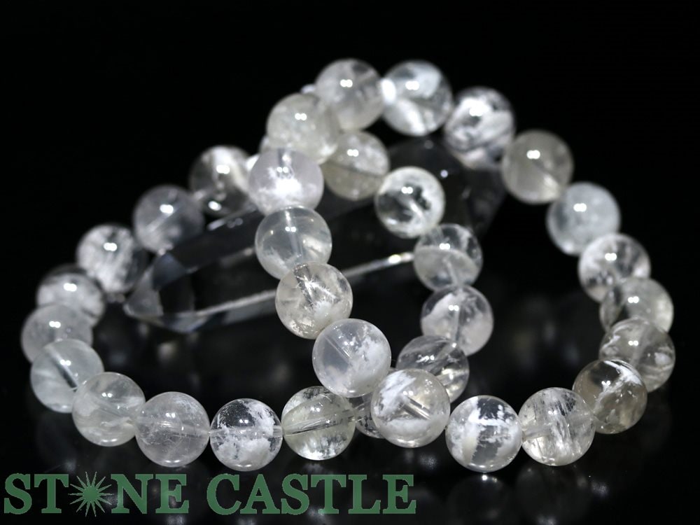 ☆高品質☆【ブレスレット】ホワイトスノーガーデンクォーツ (約11.5