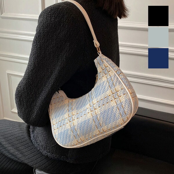 チェック柄ツイードミニショルダーバッグ | レディース,バッグ