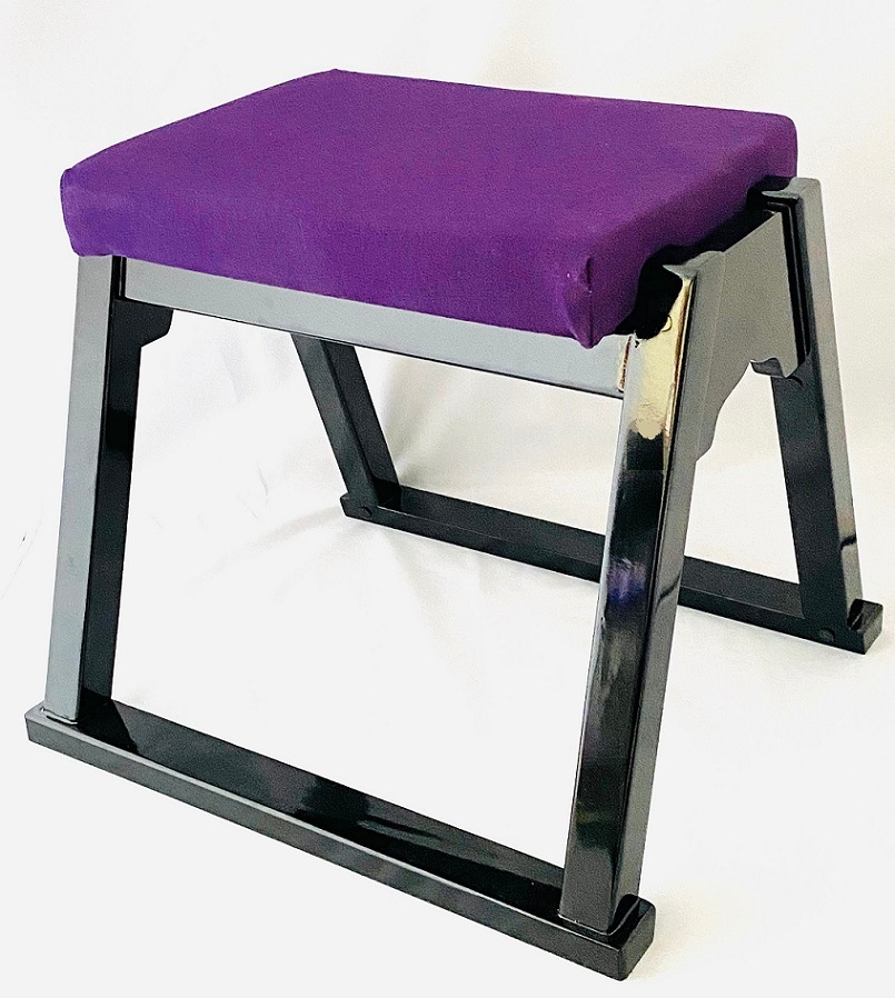 座敷用椅子 】 本堂用椅子高さ41cm座面紫布 | 座敷用椅子（本堂用椅子