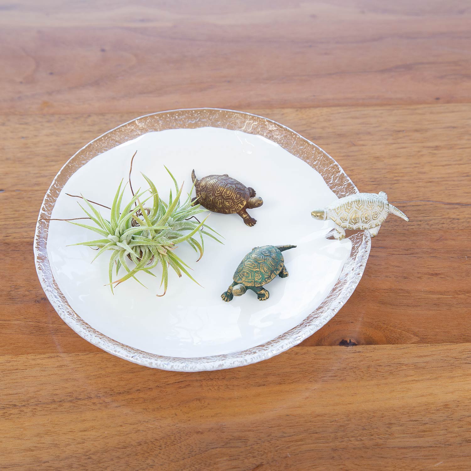 香皿 かめ 白金 丸型香立付