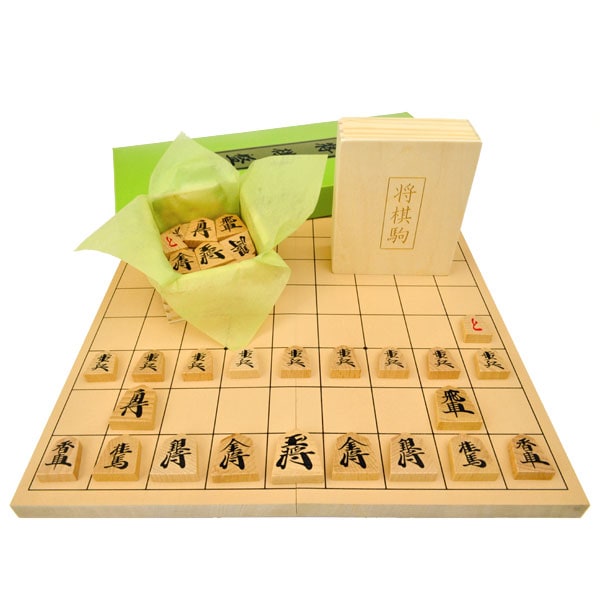 将棋セット 新桂5号折将棋盤セット(木製普及将棋駒※不織布付・将棋の