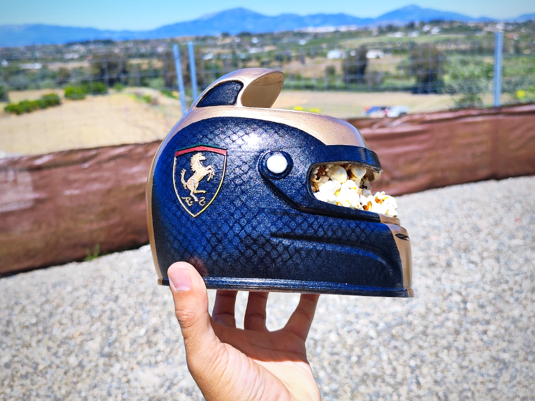 3Dプリント フォーミュラ1ポップコーンヘルメットバケット（映画版