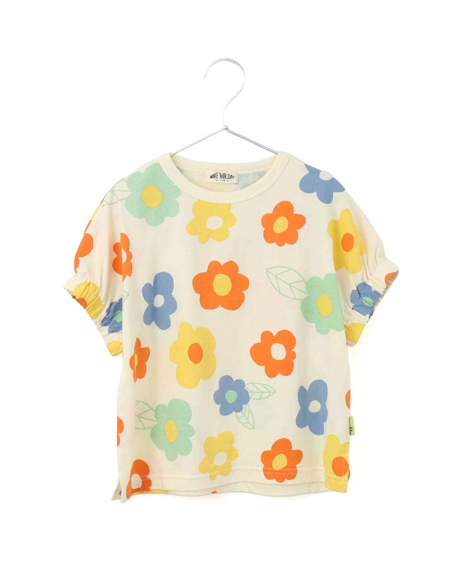 セール】レトロポップなお花総柄半袖Tシャツ□80～140cm | MAKE YOUR DAY