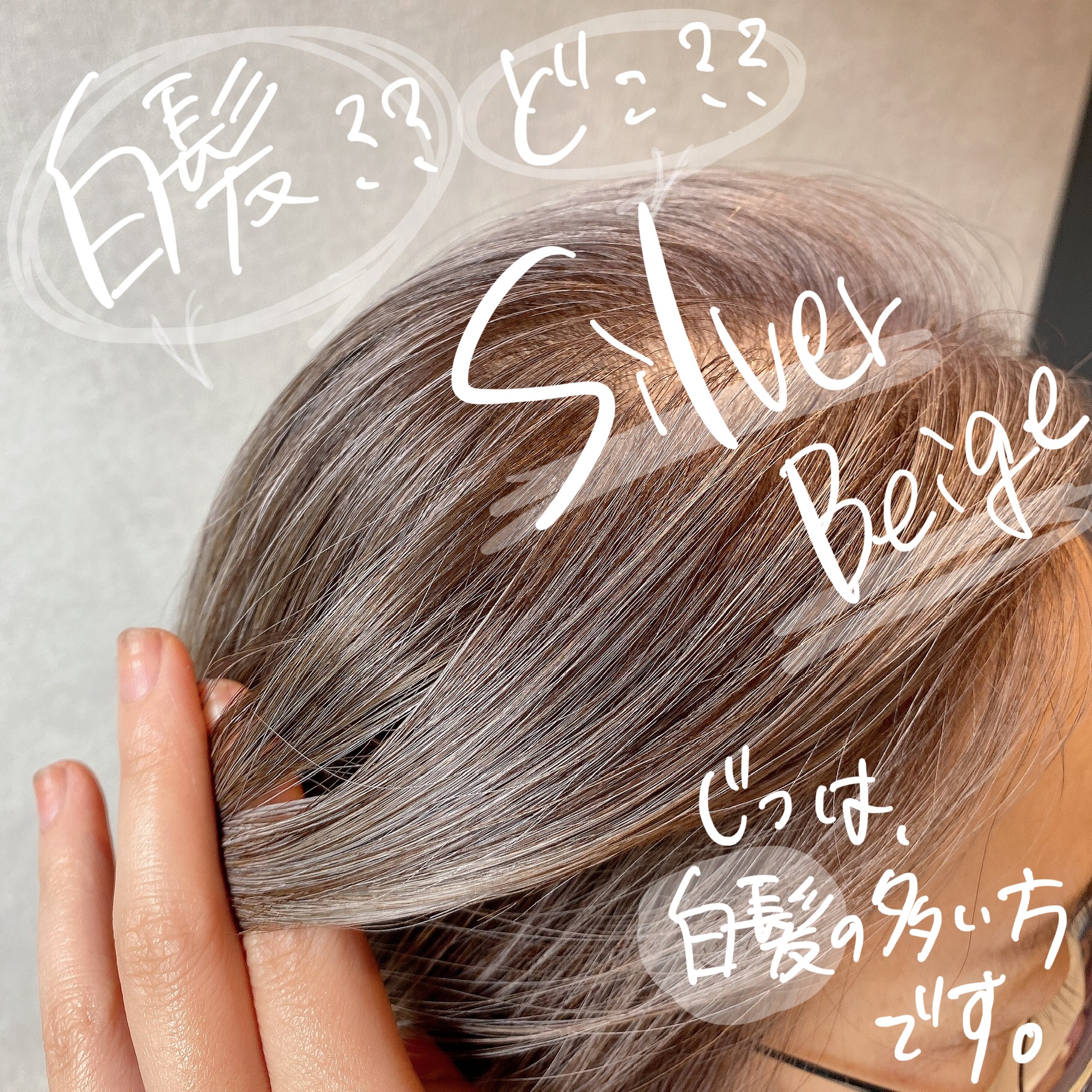 白髪染めをするのではなく活かしておしゃれヘアカラーに変身！