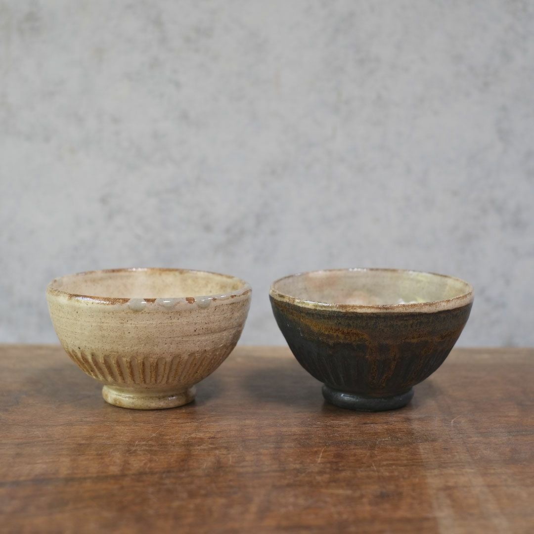 笠間焼【益子淳一】・削りめし碗/作家のうつわ 2色展開 ご飯茶碗 和
