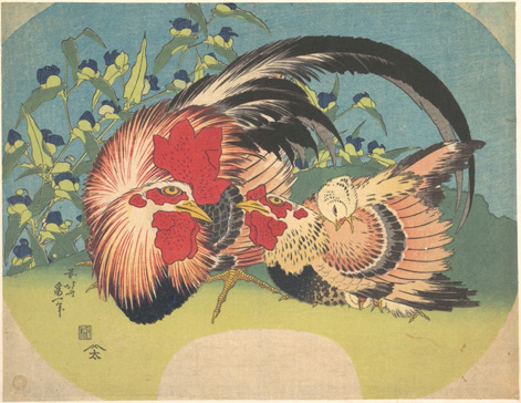鶏 | 葛飾北斎 Katsushika Hokusai | 絵画・イラスト・アート作品の