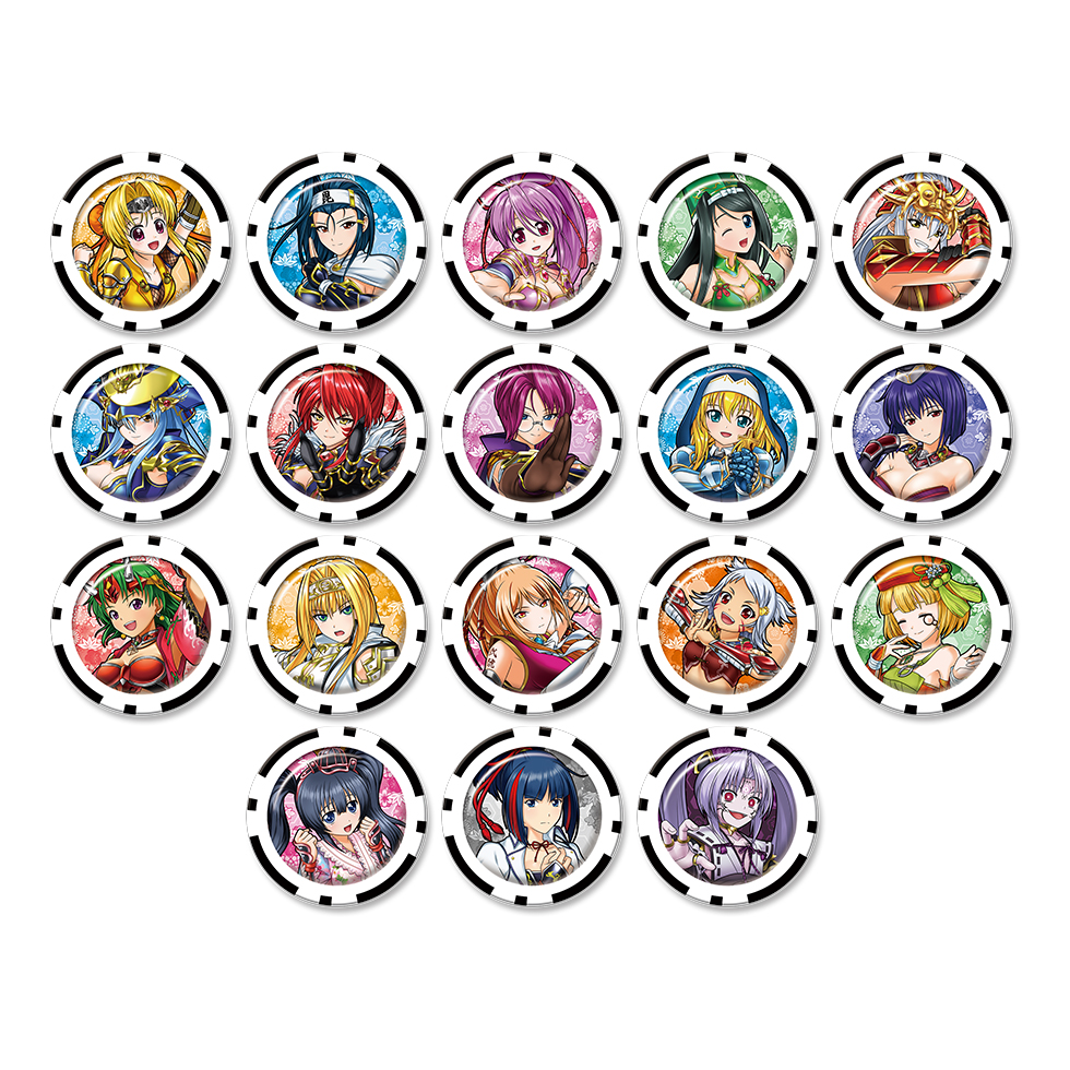 平和キャラクター チップモチーフゴルフマーカー【戦国乙女