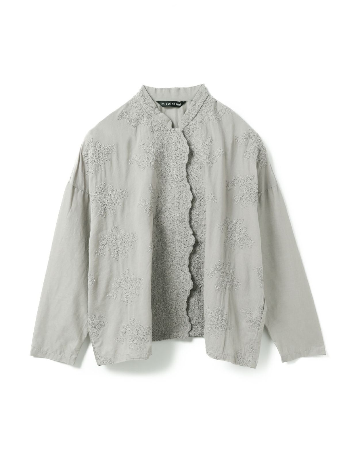mizuiro ind レーススタンドカラーワイドシャツ｜ MARcourt ONLINE
