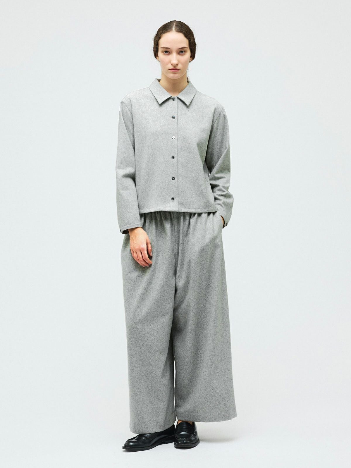 mizuiro ind ウールブレンドベーシックシャツ｜ MARcourt ONLINE STORE