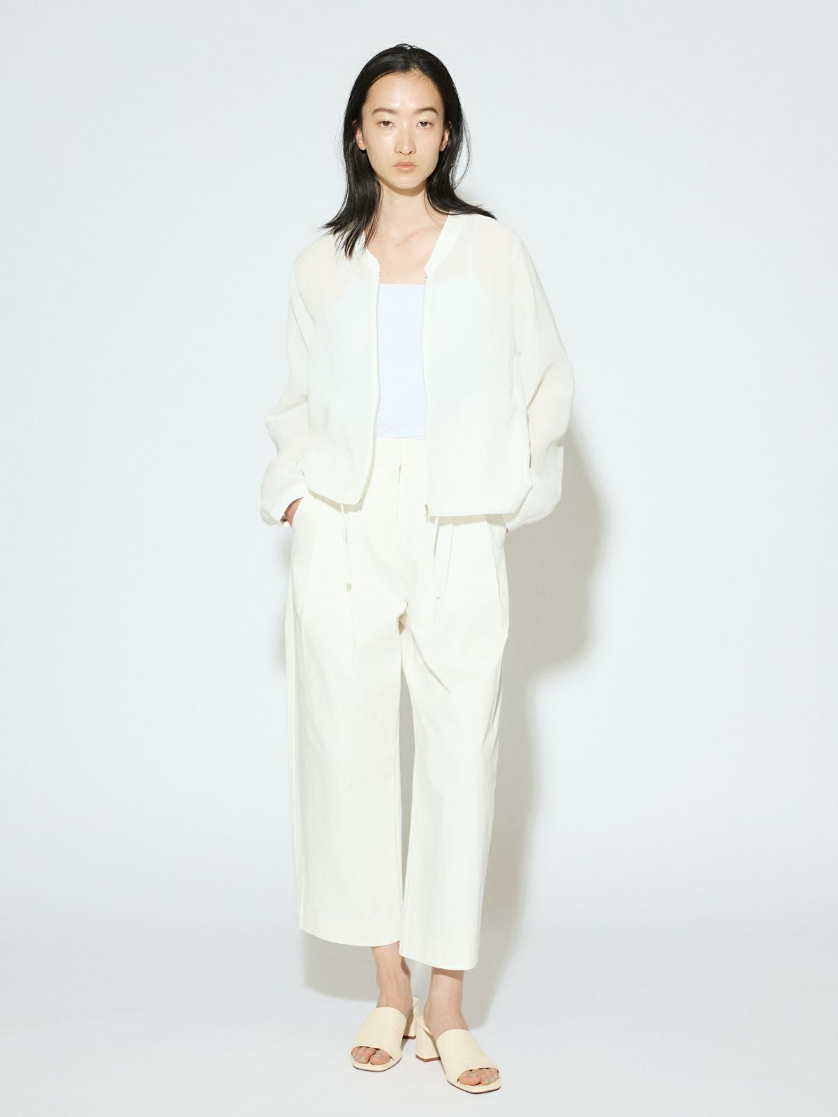 MIDIUMISOLID for Ladies クロップドワイドパンツ[A]｜ MARcourt