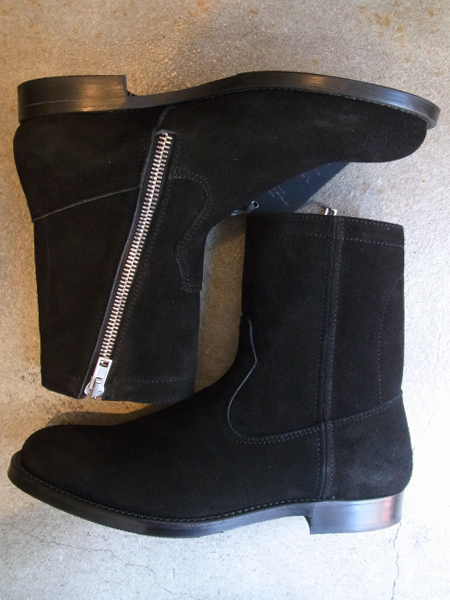 UNUSED（アンユーズド） サイドジップブーツ ブラックスウェード - margin