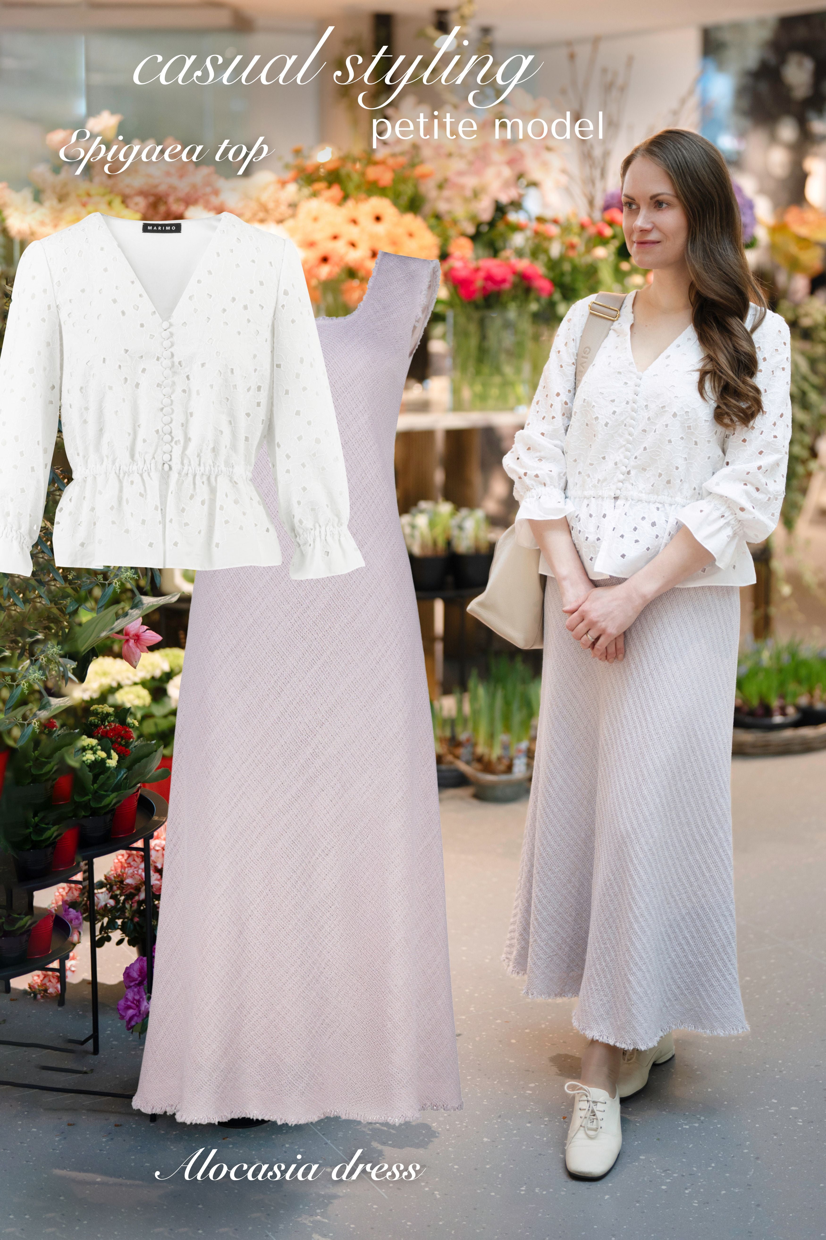 EPIGAEA WHITE FLORAL BRODERIE ANGLAISE COTTON-POPLIN PEPLUM BLOUSE