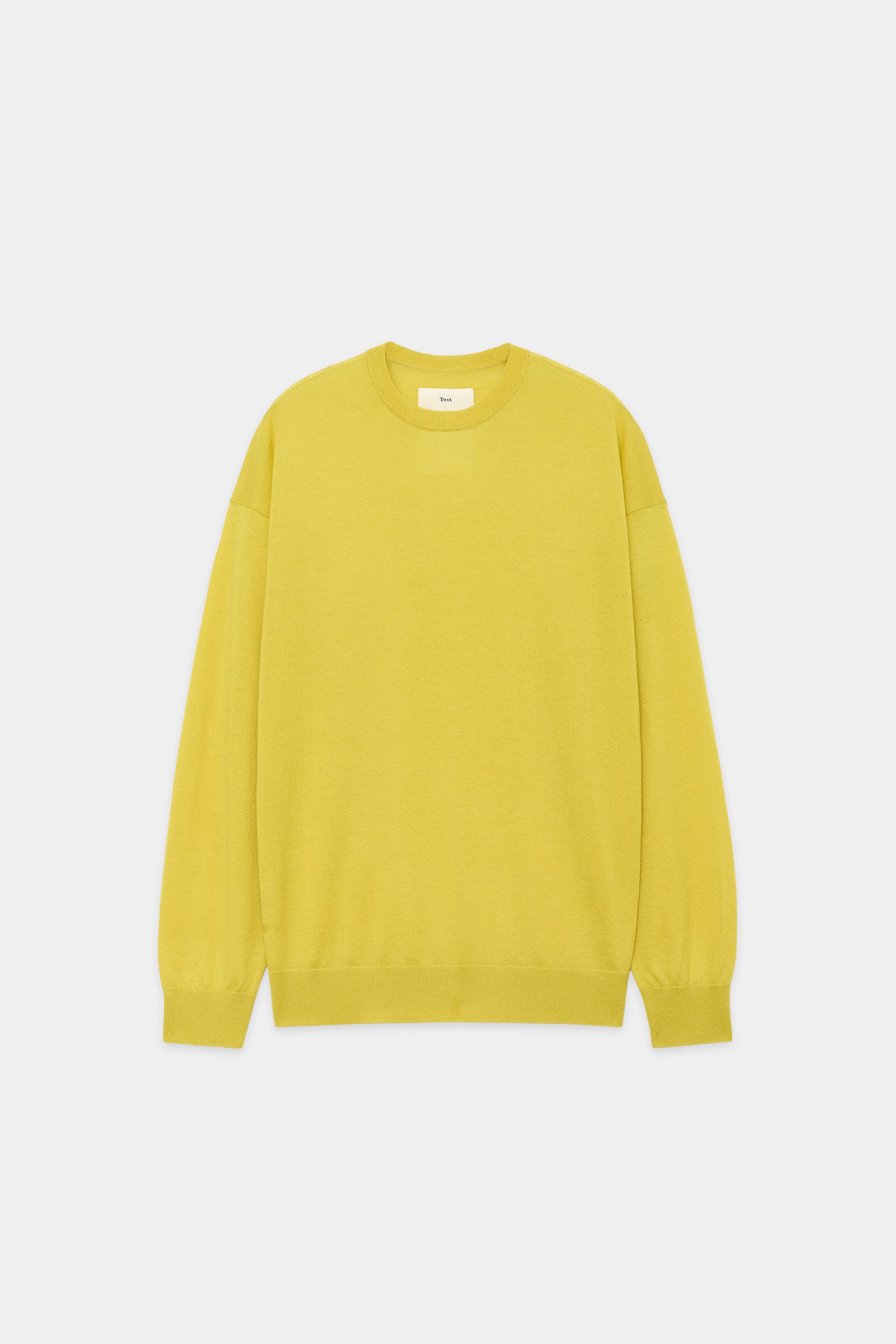 カシミヤ 18ゲージ クルーネック ニット, Yellow – MARKAWARE