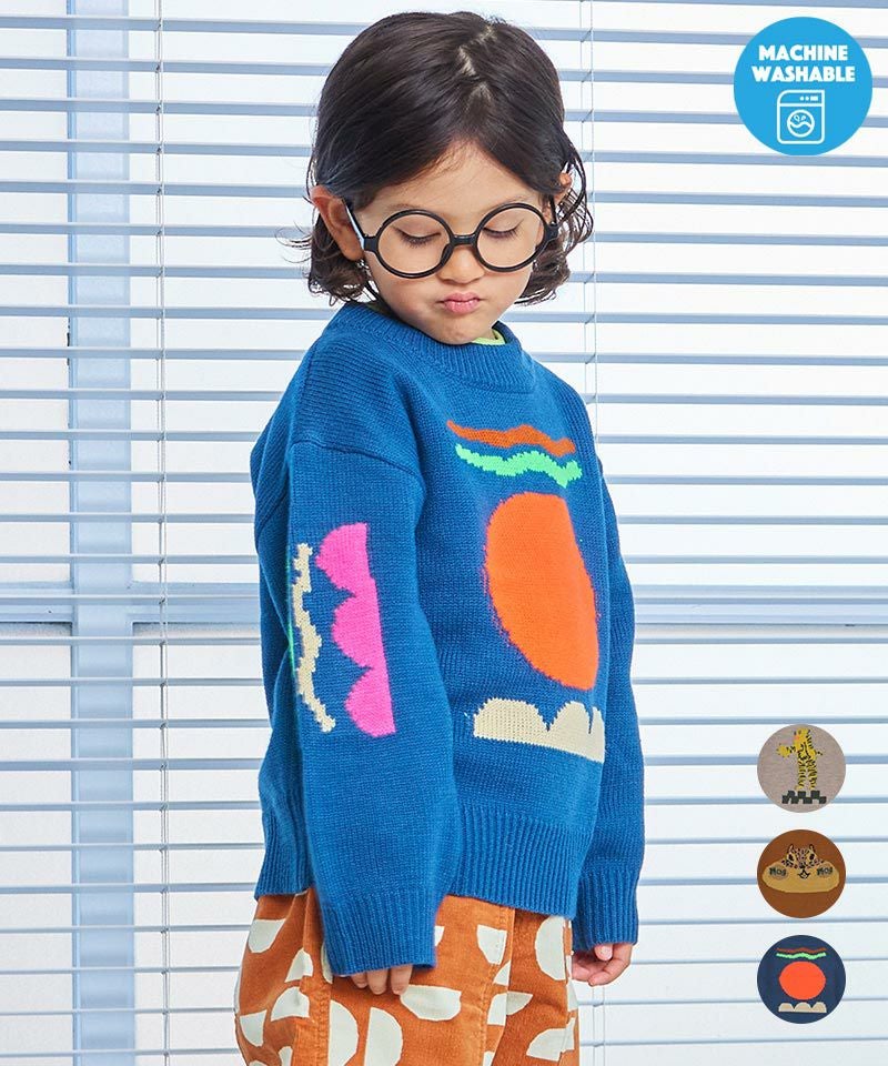 マシンウォッシャブル】クルーネックセーター ｜ トップス ｜ 子供服の