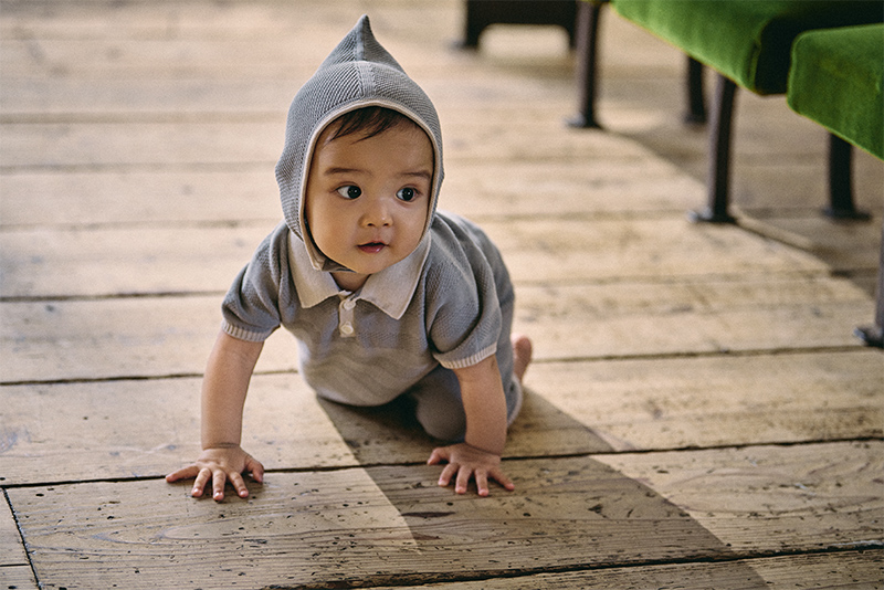 knit polo rompers nezu | ギフト・スタイ・出産祝いのMARLMARL