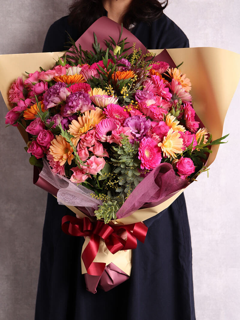 ガーベラたっぷり花束 – ますかわ花店