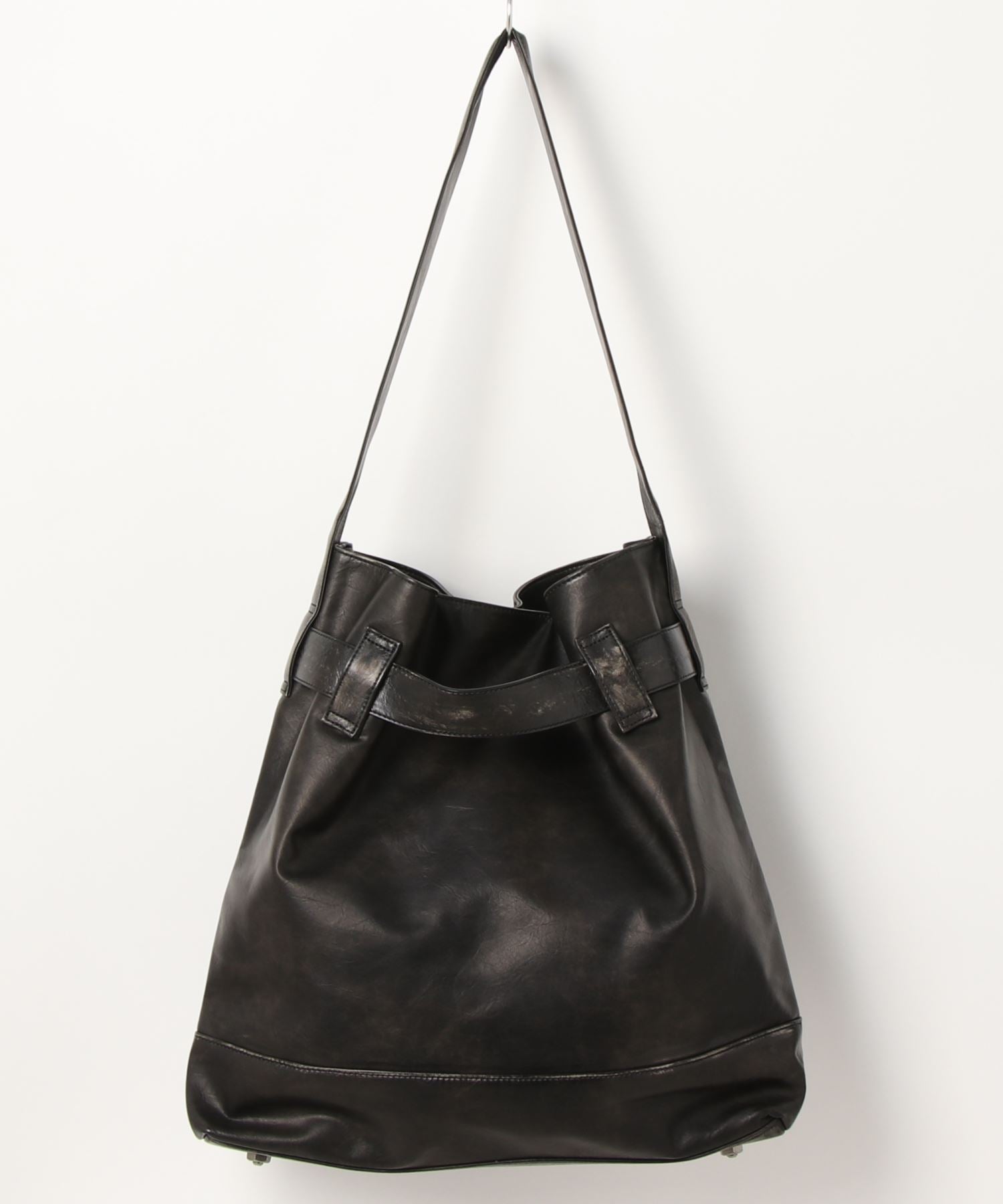 ベルトデザイン PUレザー ショルダートートバッグ BB2085