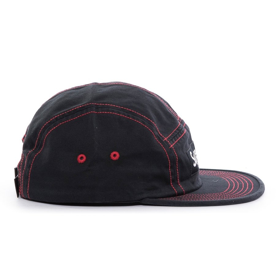 Supreme 5-panel Contrast Stitch Camp Cap black | ACCESORIES  Caps