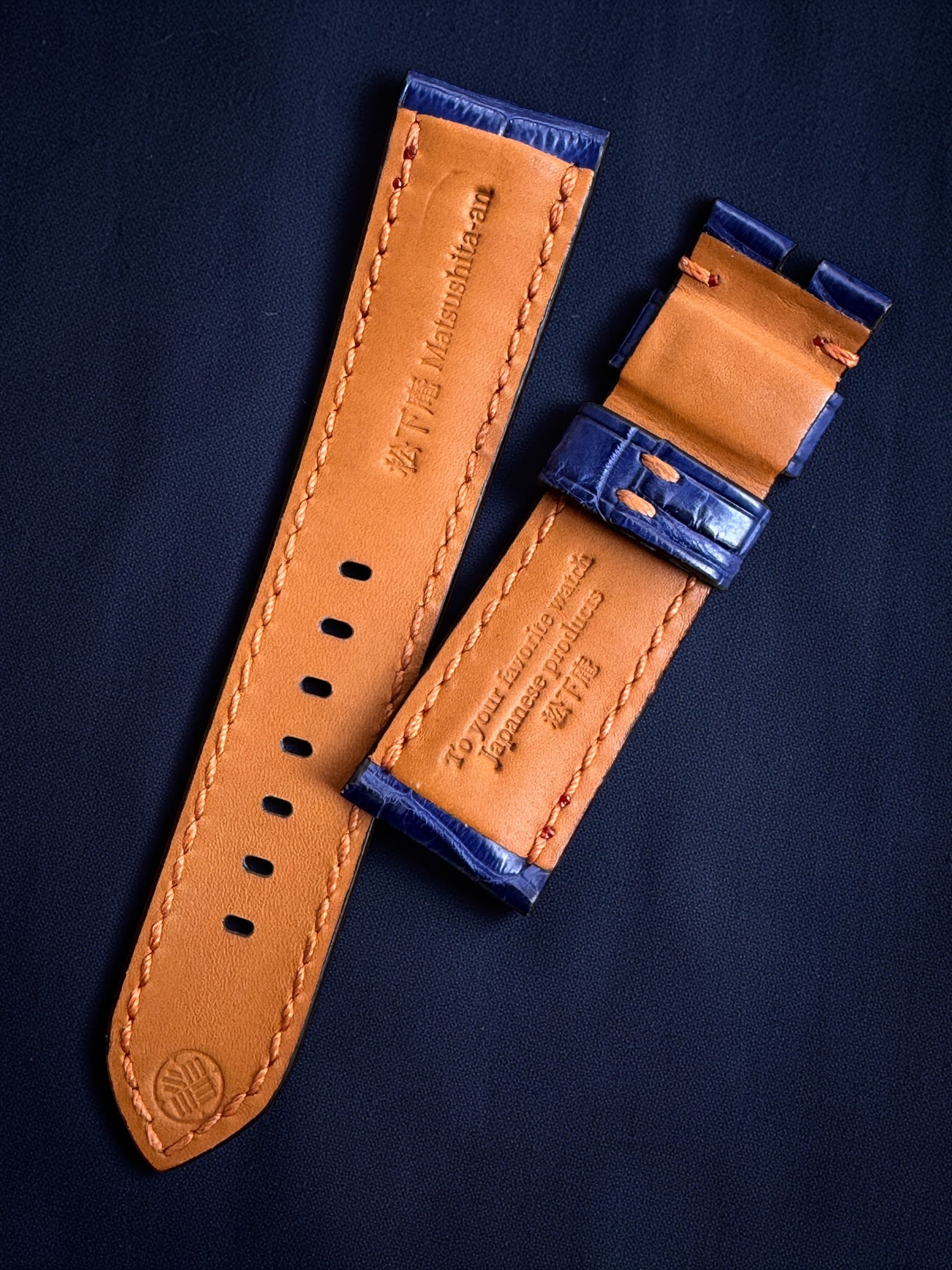 クロコダイル｜マットブルー | PAM型 ｜24-22mm – 松下庵