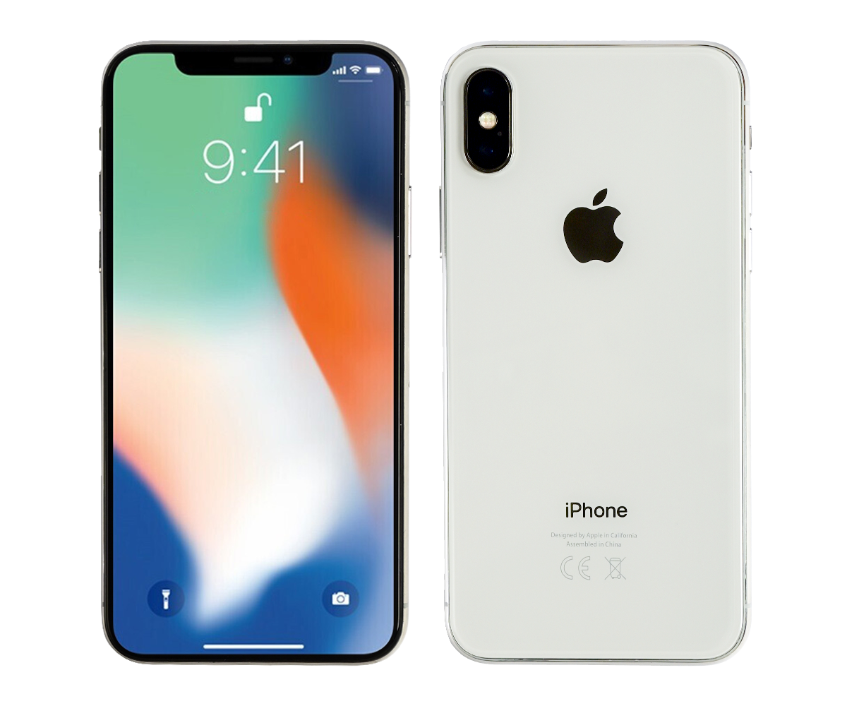 Smartphone Apple iPhone X 64GB argintiu, recondiționat