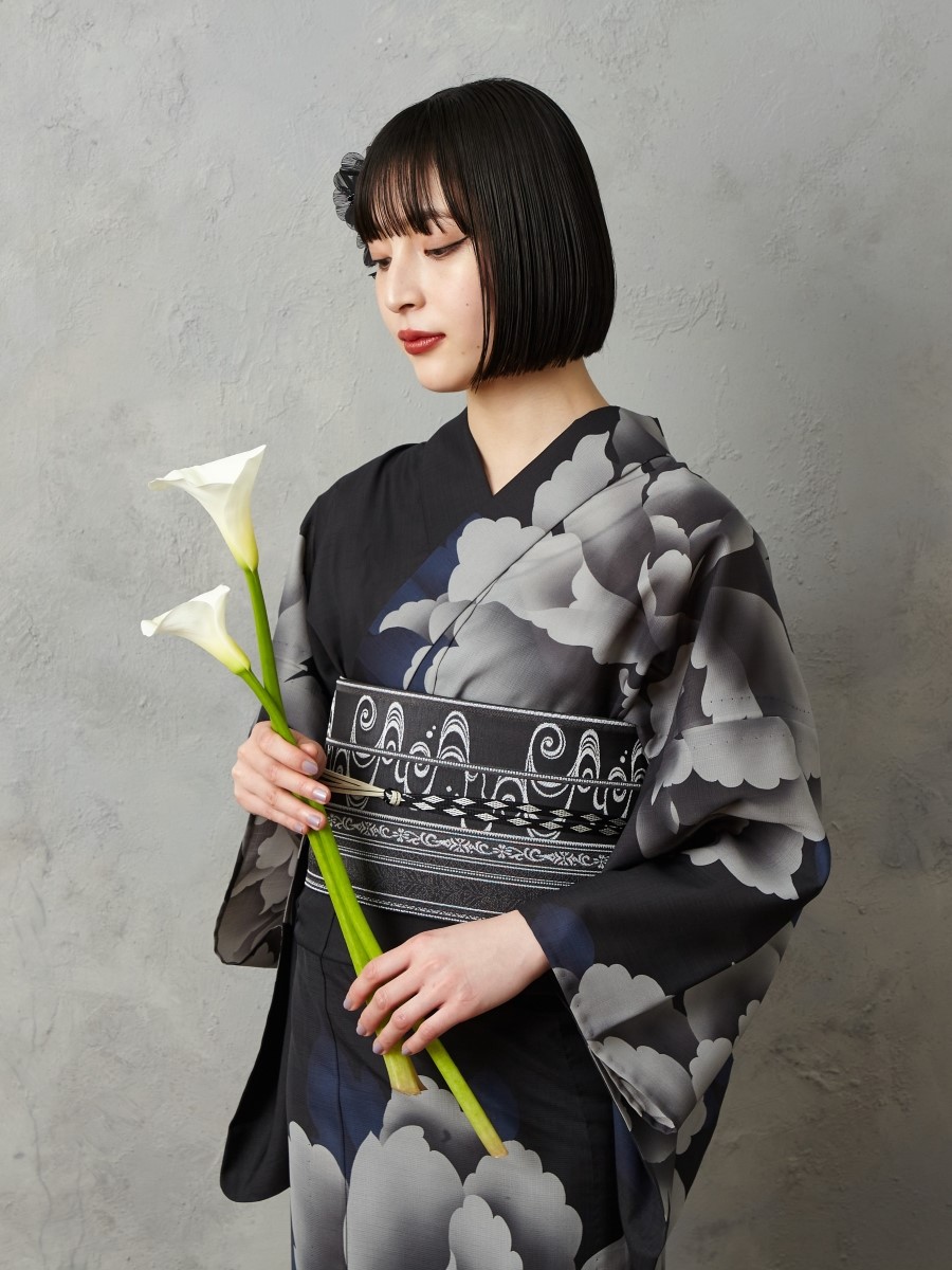 残りわずか】浴衣単品「 キャロル 」(FREE ブラック): ふりふ ｜ミマツ