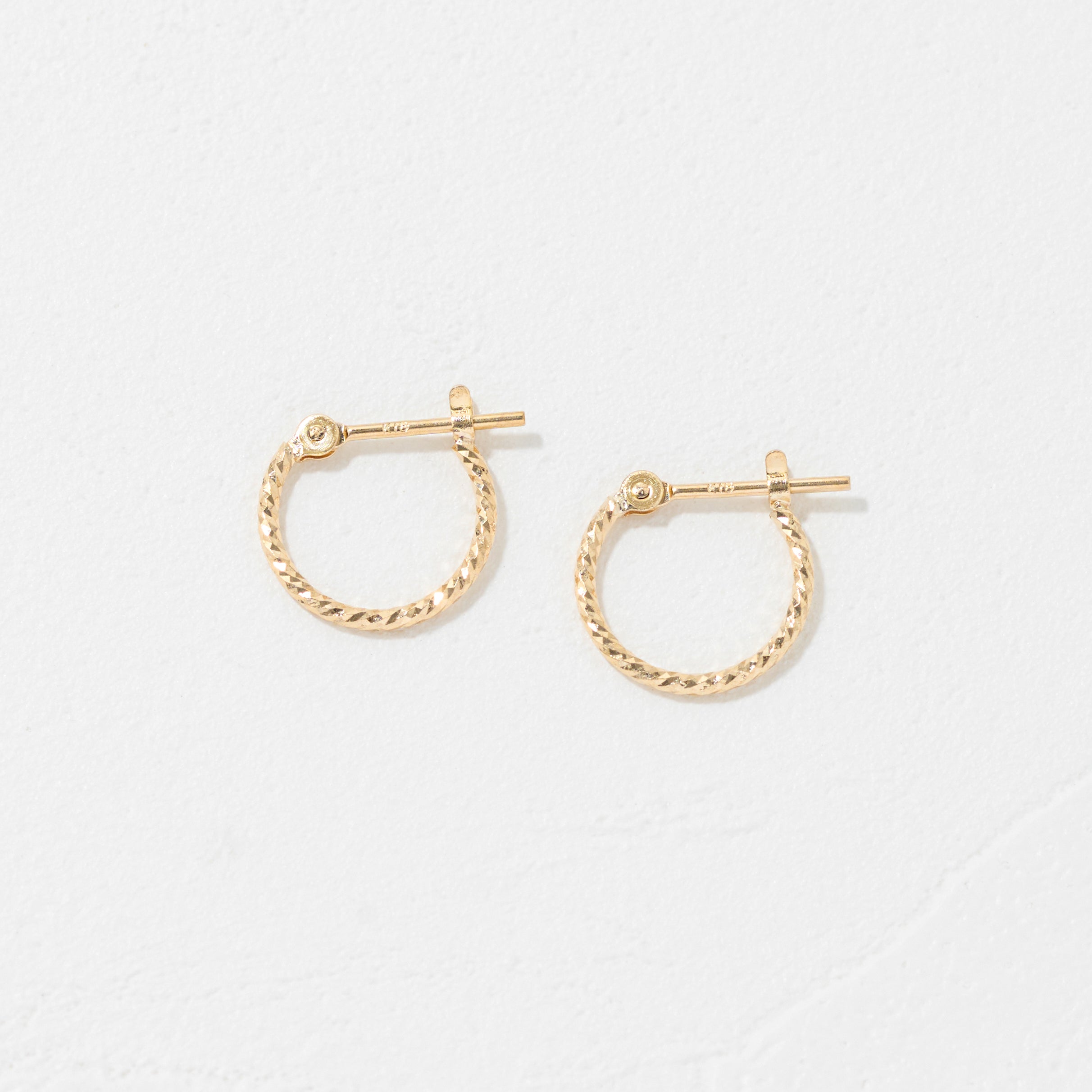 K18 カットデザイン フープピアス – me.