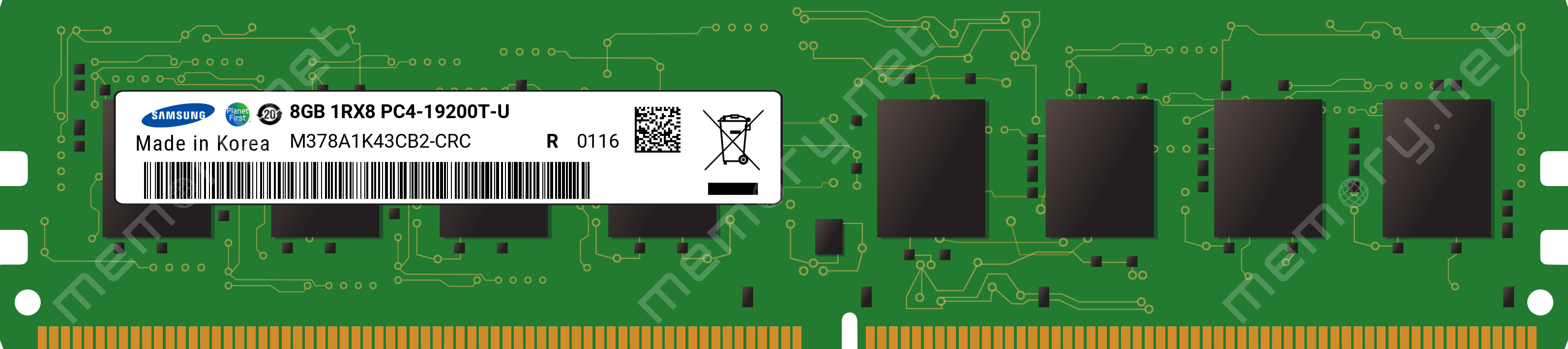M378A1K43CB2-CRC - Samsung 1x 8GB DDR4-2400 UDIMM PC4-19200T-U