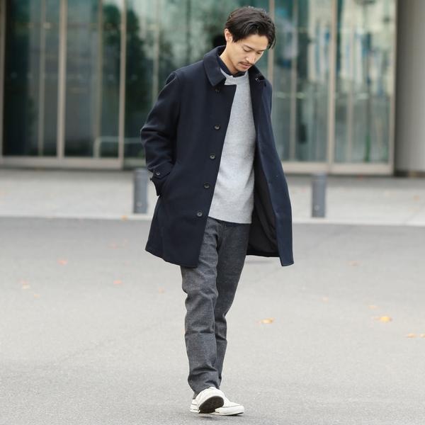 SHIPS（シップス） スーパー140'S メルトン シングル ロング Pコート