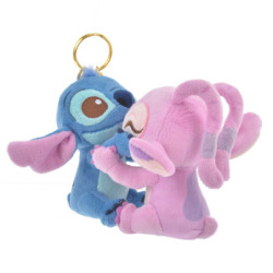 スティッチ＆エンジェル ぬいぐるみキーホルダー・キーチェーン Happy