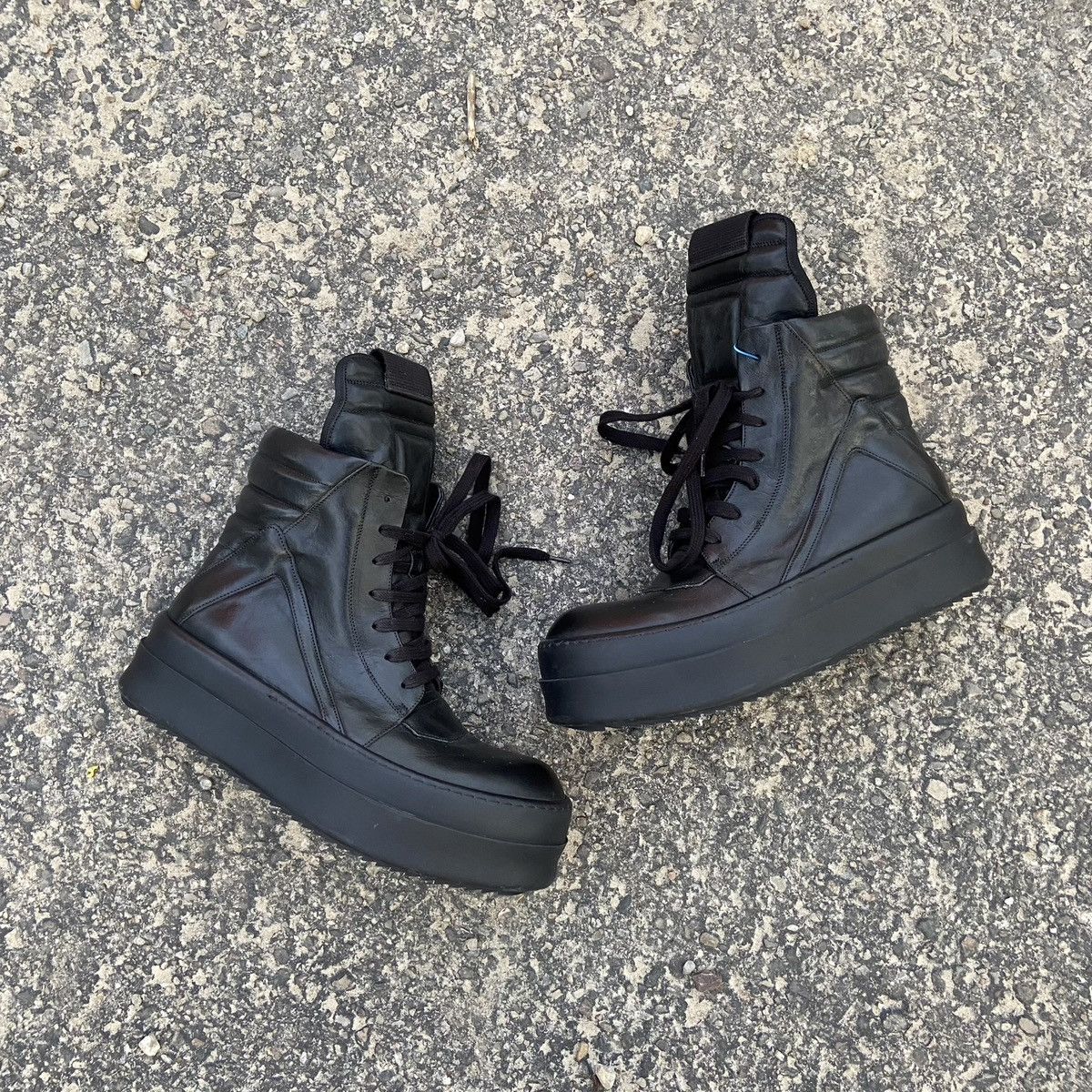 Rick Owens Mega Bumper Geobasket Triple Black - 41 | Grailed