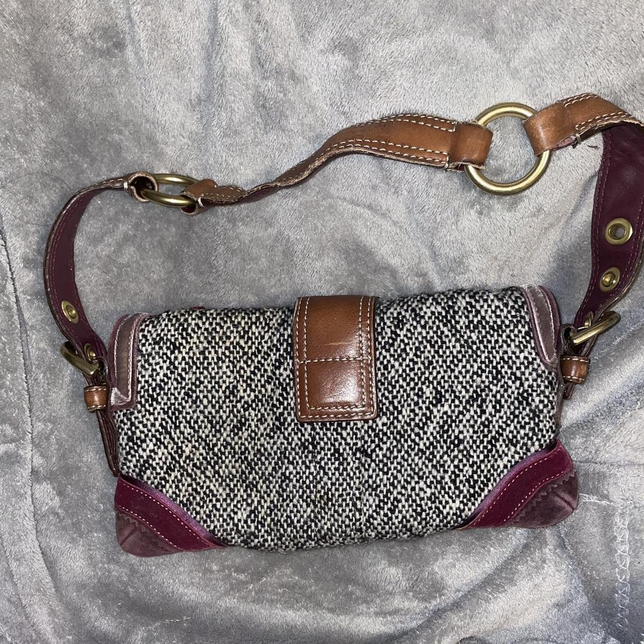 Coach Demi baguette Coach tweed bag Coach soho | Depop