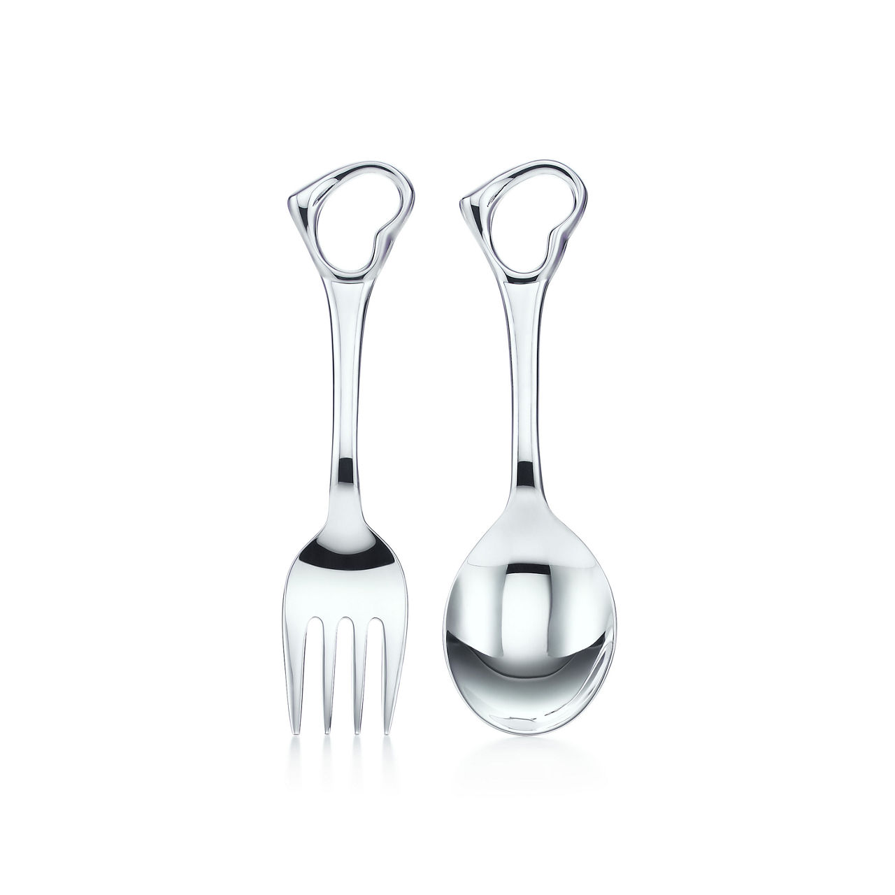 Elsa Peretti®:Open Heart Fork and Spoon Baby Set | Tiffany & Co. US