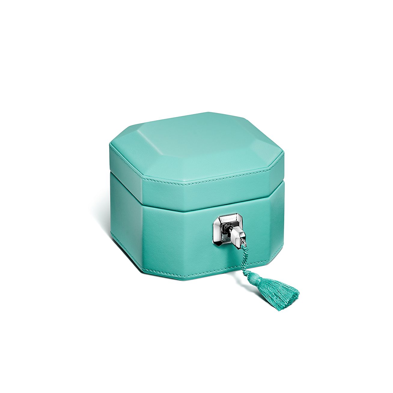 Tiffany Facets Small Jewelry Box in Tiffany Blue Leather | Tiffany