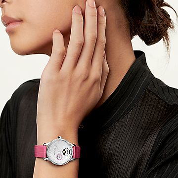 ティファニー アトラス 34MM ムーンフェイズ ウォッチ ピンク