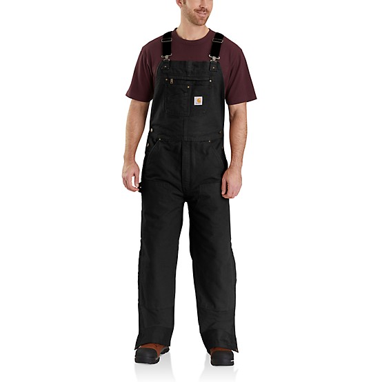 Carhartt Men's Quilt-Lined Washed Insulated Bib Overalls at