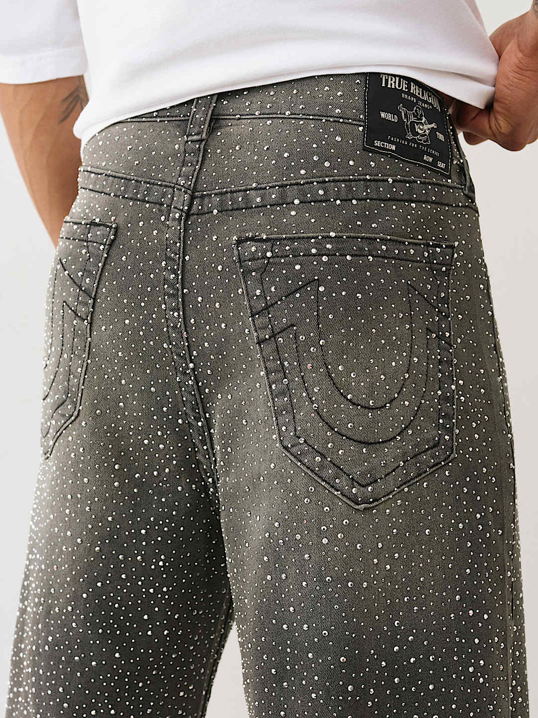 VINNY RHINESTONE ULTRA BAGGY JEAN 34
