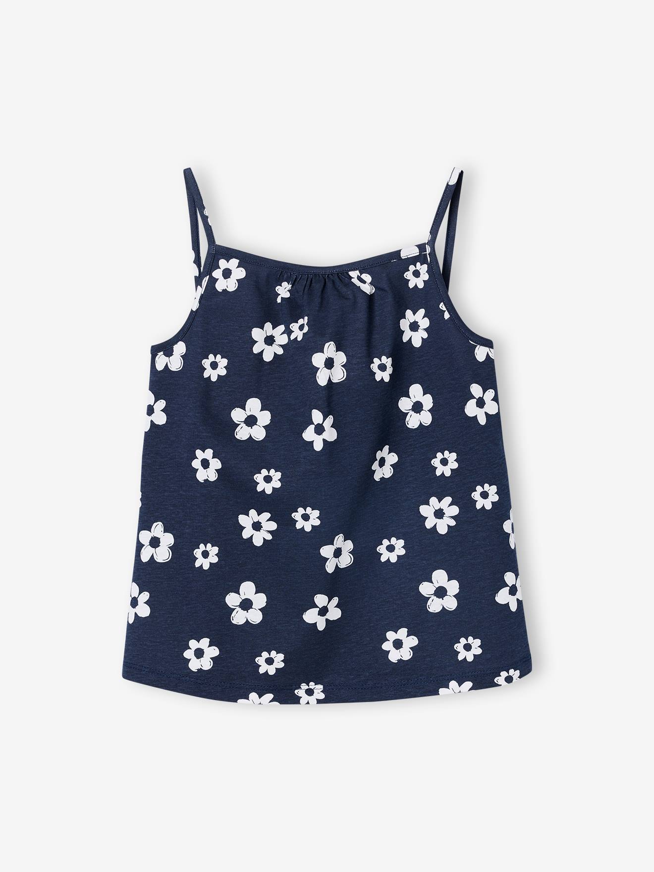 Pack of 3 Basics Tops with Thin Straps, for Girls - raspberry pink