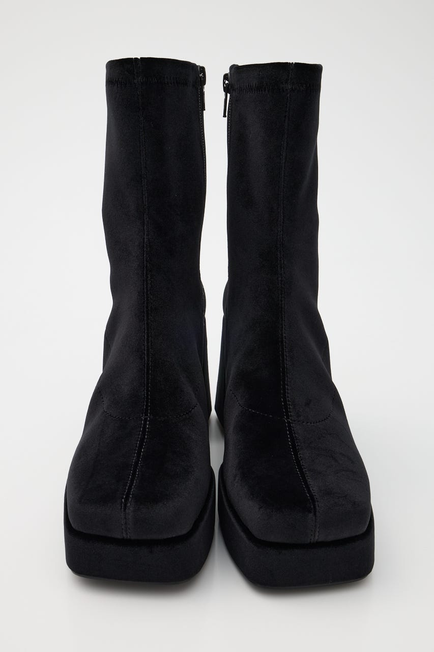 MOUSSY | 【ViVi掲載】STRETCH BLOCK HEEL ブーツ (ブーツ ) |SHEL