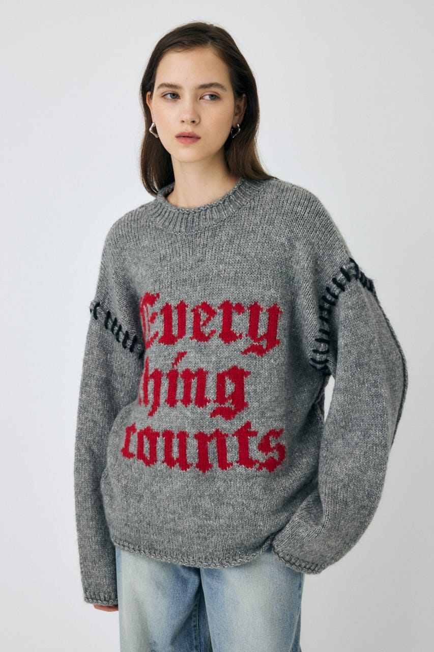 MOUSSY | 【WEB限定】KNITTED WORDS セーター (ニット ) |SHEL'TTER