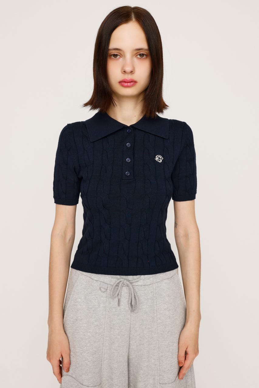 SLY | CABLE POLO KNIT トップス (ニット ) |SHEL'TTER WEBSTORE