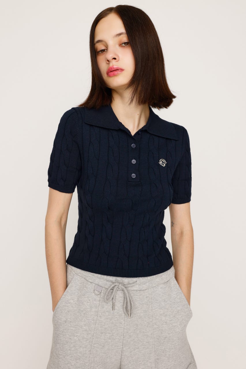 SLY | CABLE POLO KNIT トップス (ニット ) |SHEL'TTER WEBSTORE