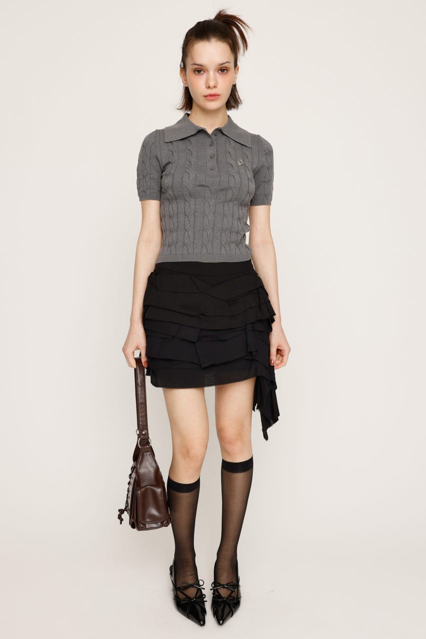 SLY | CABLE POLO KNIT トップス (ニット ) |SHEL'TTER WEBSTORE