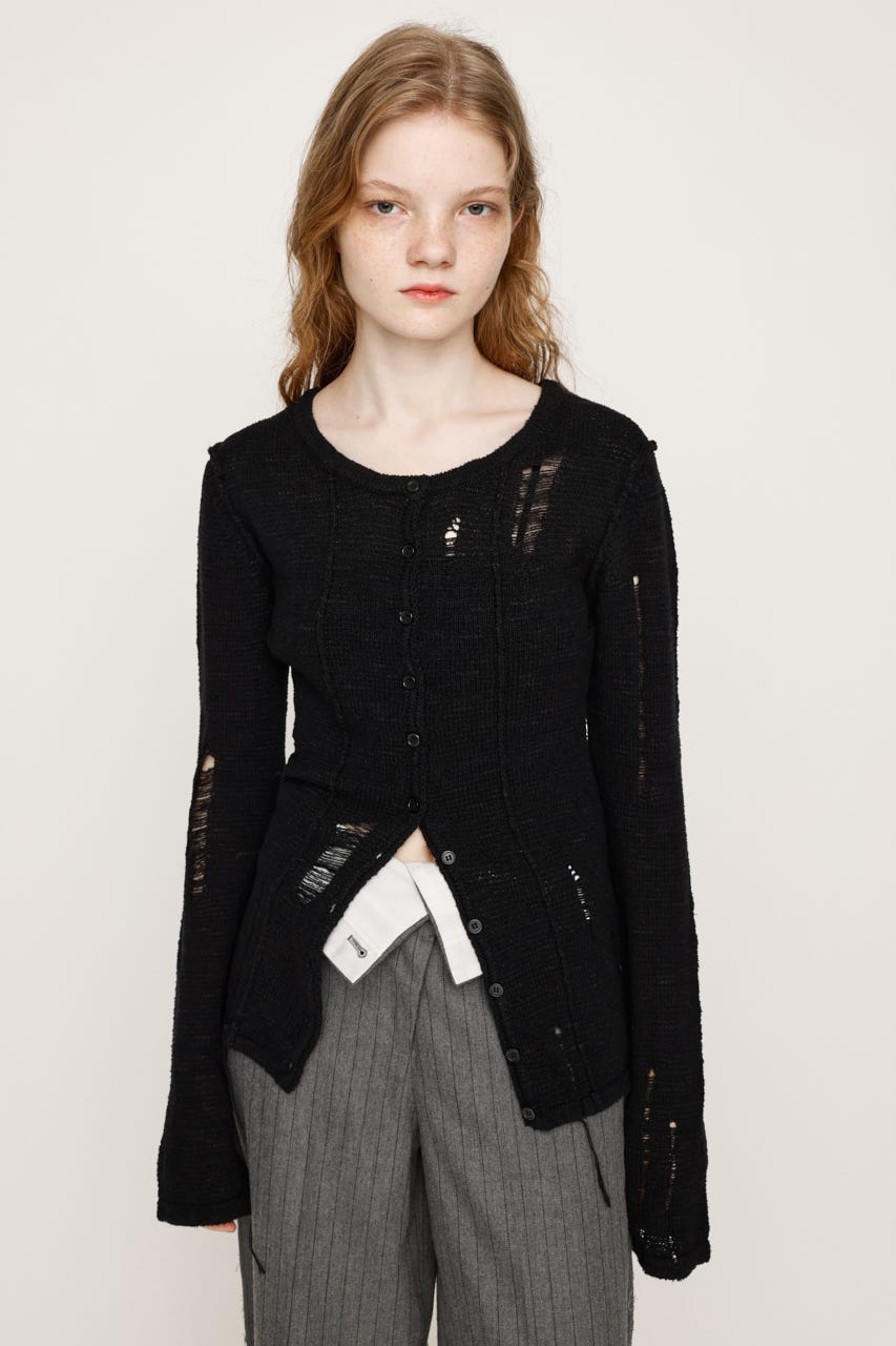 SLY | FRONT BUTTON CRASH カーディガン (カーディガン ) |SHEL'TTER