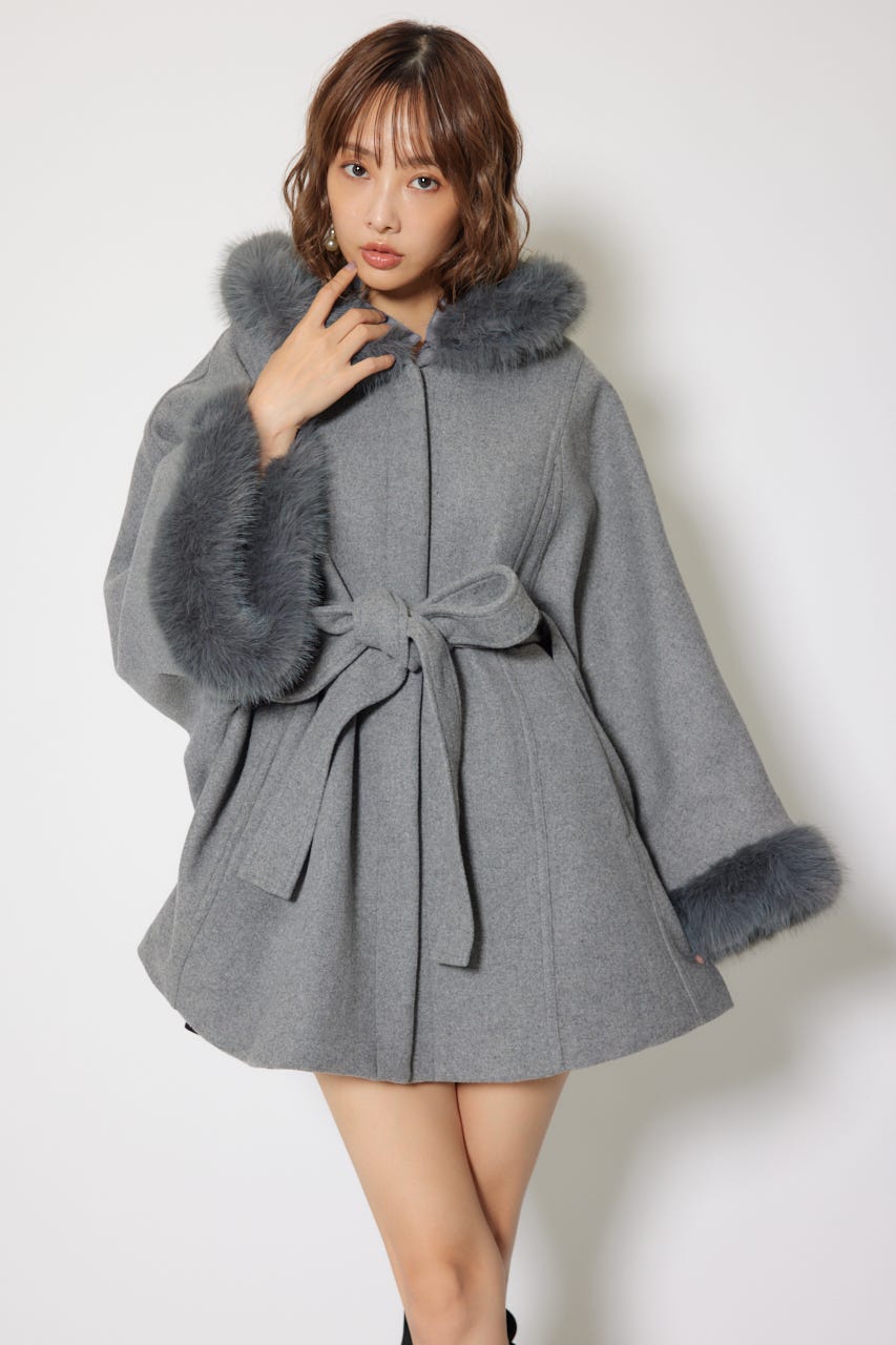 rienda | ウールMIXフードポンチョコート (コート ) |SHEL'TTER WEBSTORE