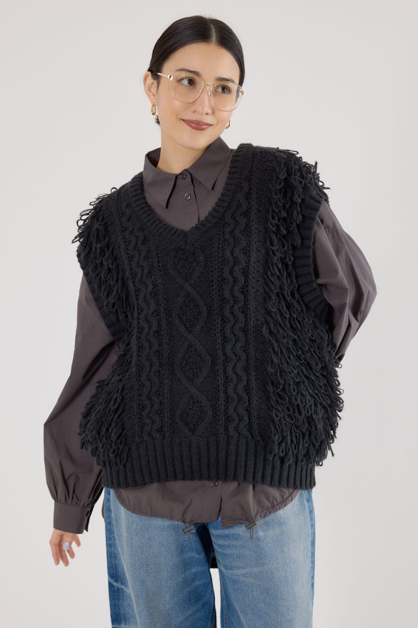 RODEO CROWNS WIDE BOWL | ケーブルニットベスト (ニット ) |SHEL'TTER